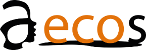 Letra eco en naranja sobre fondo negro